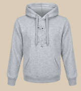 Mops Outline Bluza z kapturem