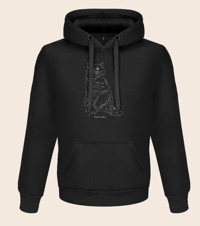 Brytyjski Krótkowłosy Outline Bluza z kapturem