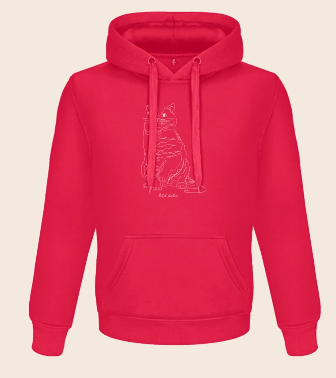 Brytyjski Krótkowłosy Outline Bluza z kapturem