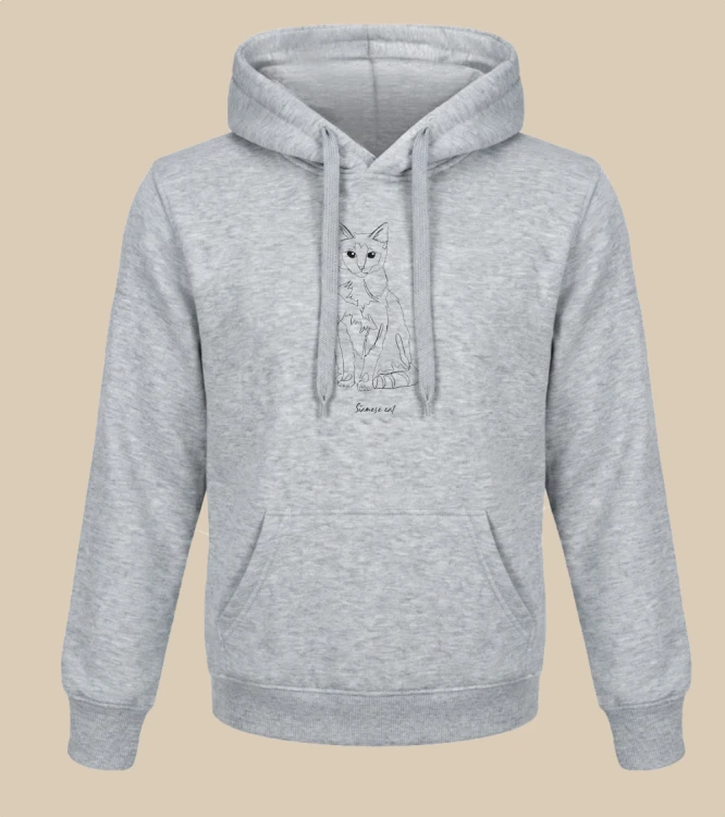 Syjamski Outline Bluza z kapturem