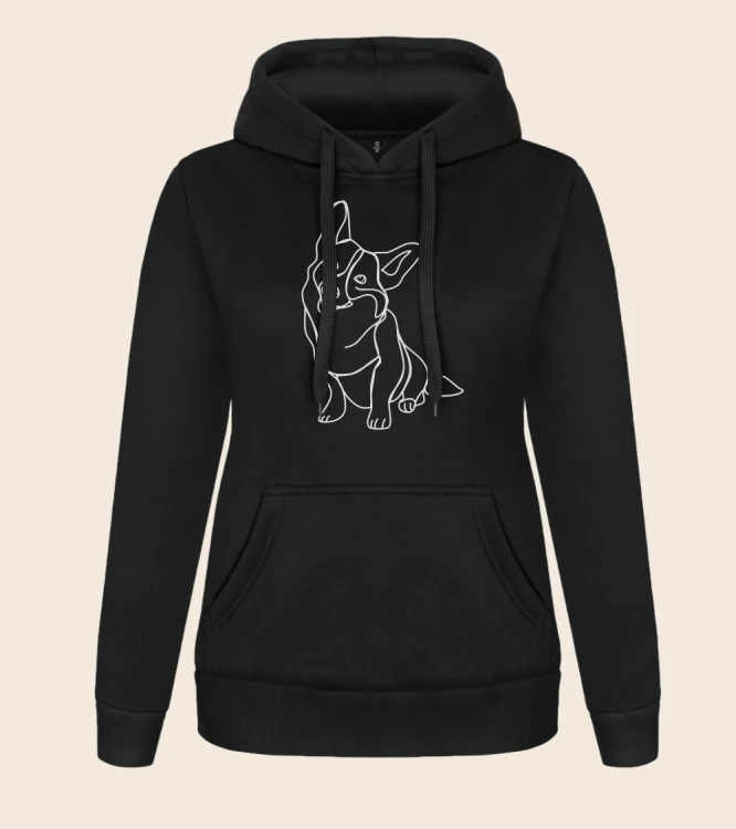 Corgi Outline Bluza z kapturem