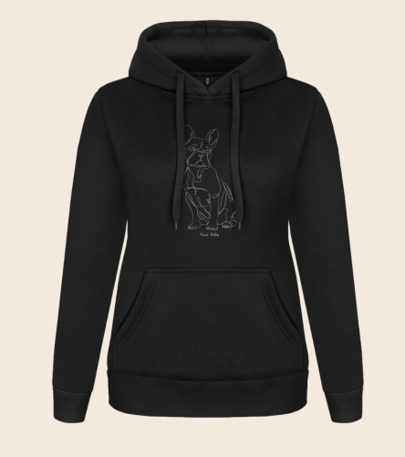 Buldog Francuski Outline Bluza z kapturem