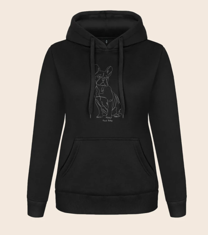 Buldog Francuski Outline Bluza z kapturem