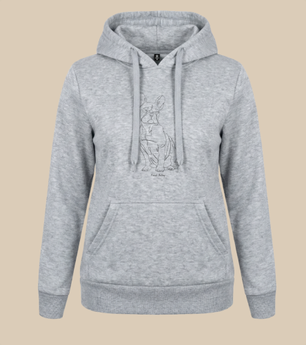 Buldog Francuski Outline Bluza z kapturem
