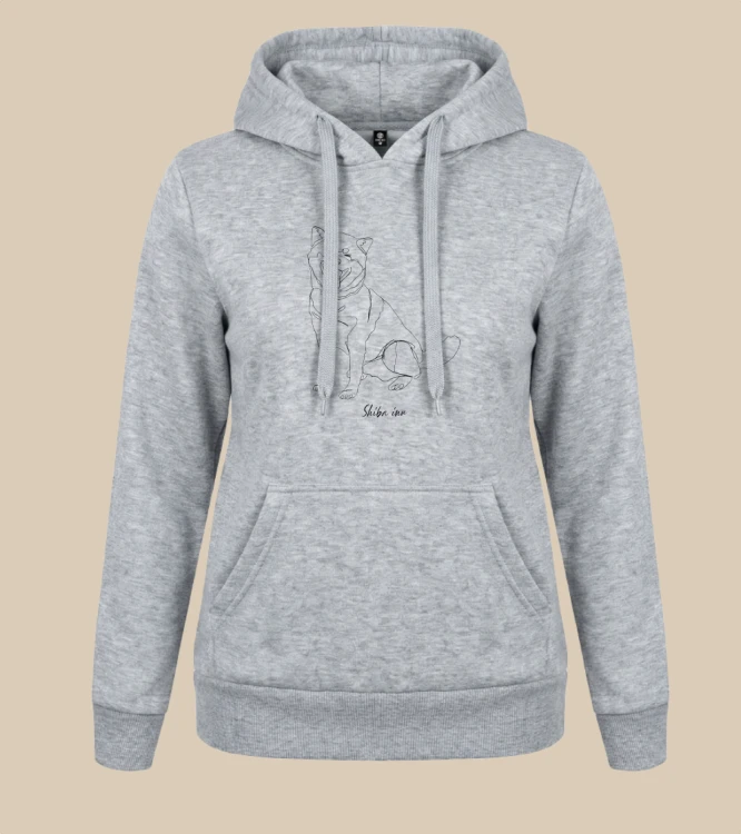 Shiba Inu Outline Bluza z kapturem