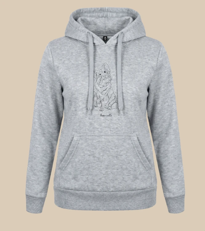 Border Collie Outline Bluza z kapturem
