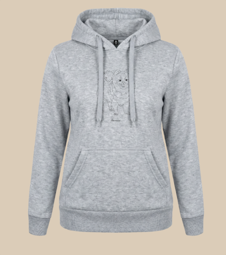Szpic Miniaturowy Outline Bluza z kapturem