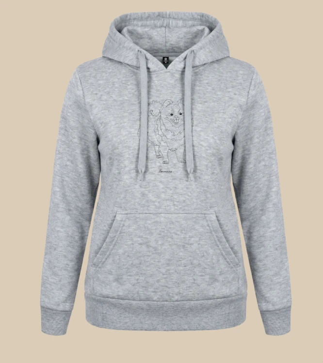 Szpic Miniaturowy Outline Bluza z kapturem