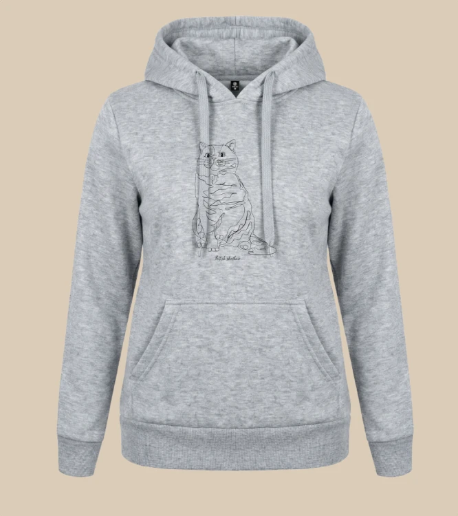 Brytyjski Krótkowłosy Outline Bluza z kapturem