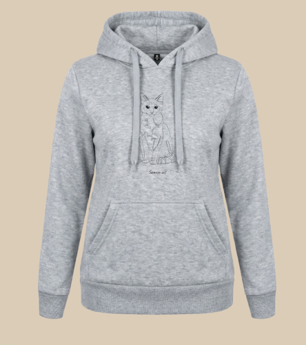 Syjamski Outline Bluza z kapturem