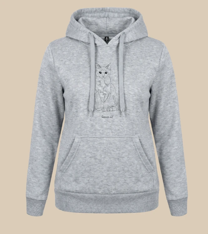 Syjamski Outline Bluza z kapturem