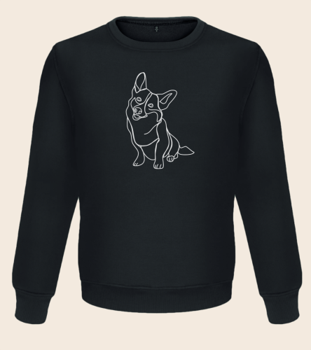 Corgi Outline Bluza unisex