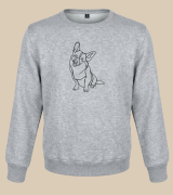 Corgi Outline Bluza unisex