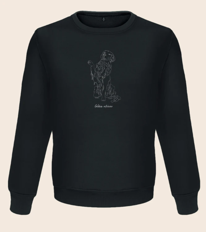 Golden Retriever Outline Bluza unisex