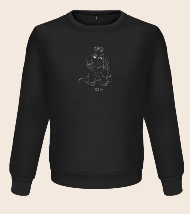 Shih Tzu Outline Bluza unisex