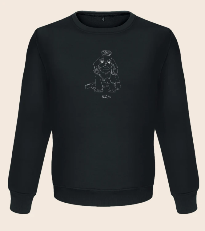 Shih Tzu Outline Bluza unisex