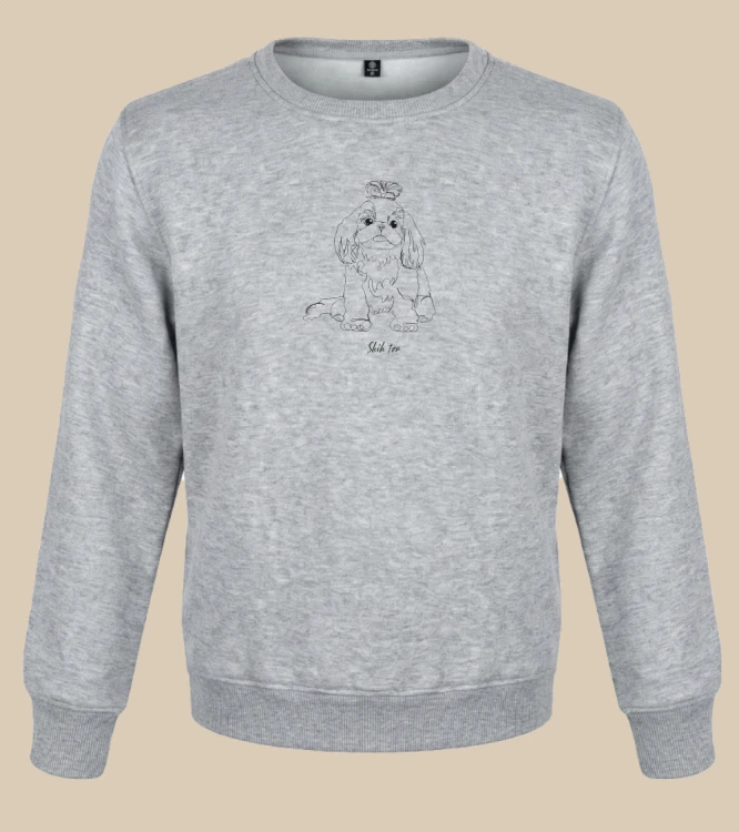 Shih Tzu Outline Bluza unisex