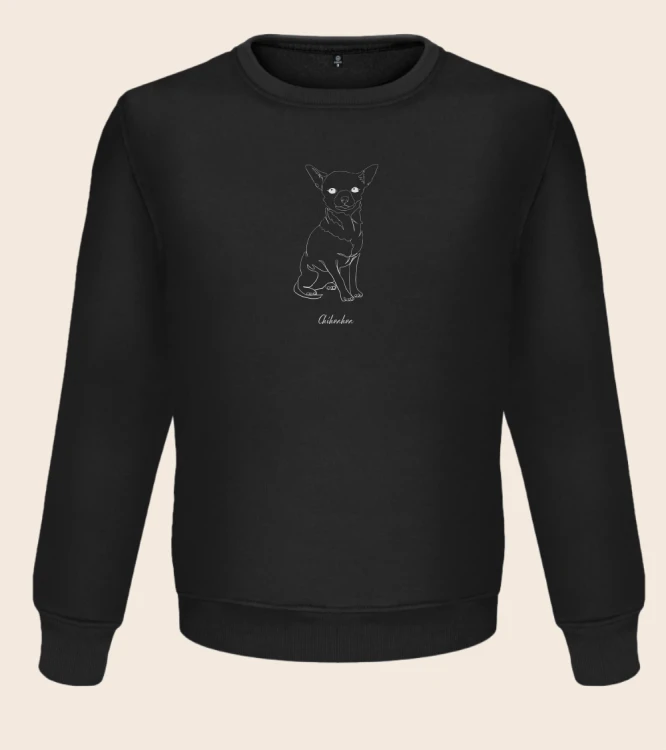 Chihuahua Outline Bluza unisex