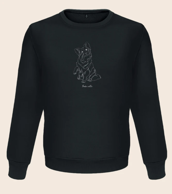 Border Collie Outline Bluza unisex