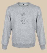 Border Collie Outline Bluza unisex