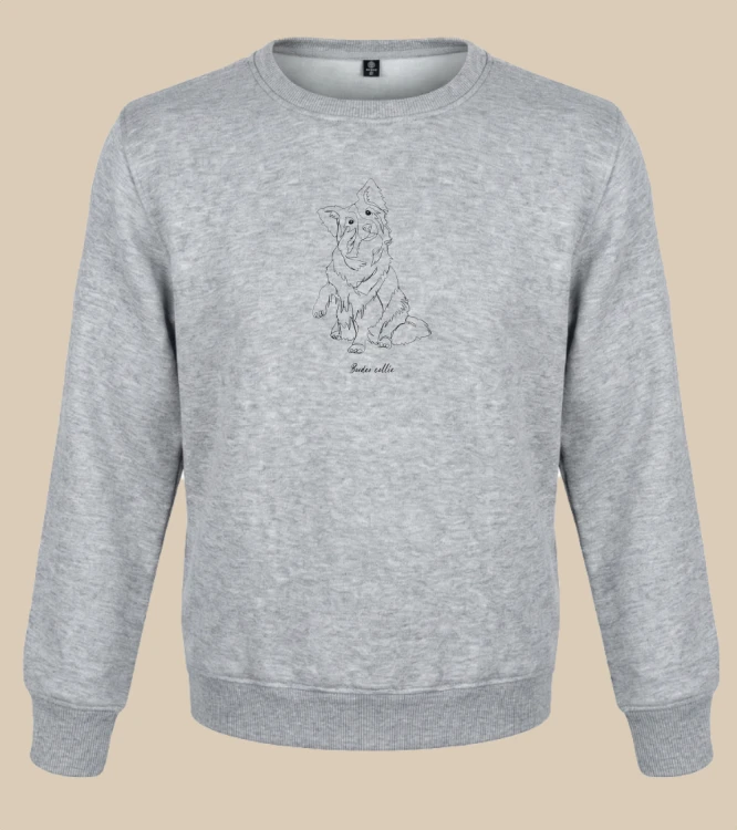Border Collie Outline Bluza unisex