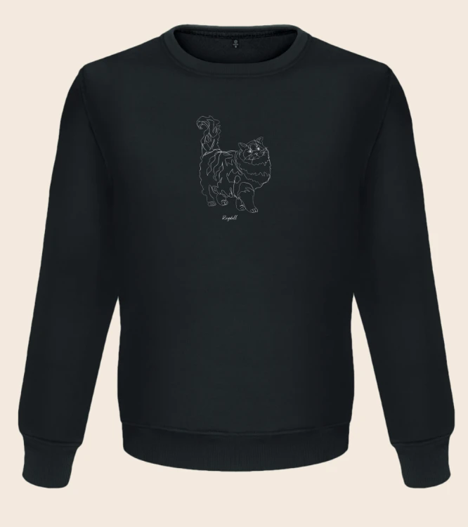 Ragdoll Outline Bluza unisex