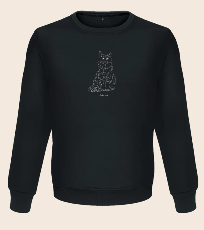 Maine Coon Outline Bluza unisex