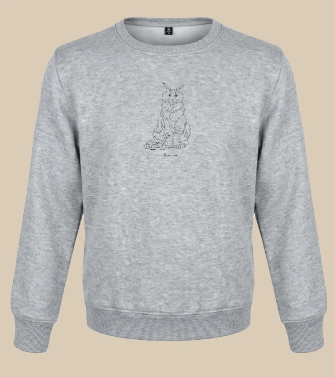 Maine Coon Outline Bluza unisex