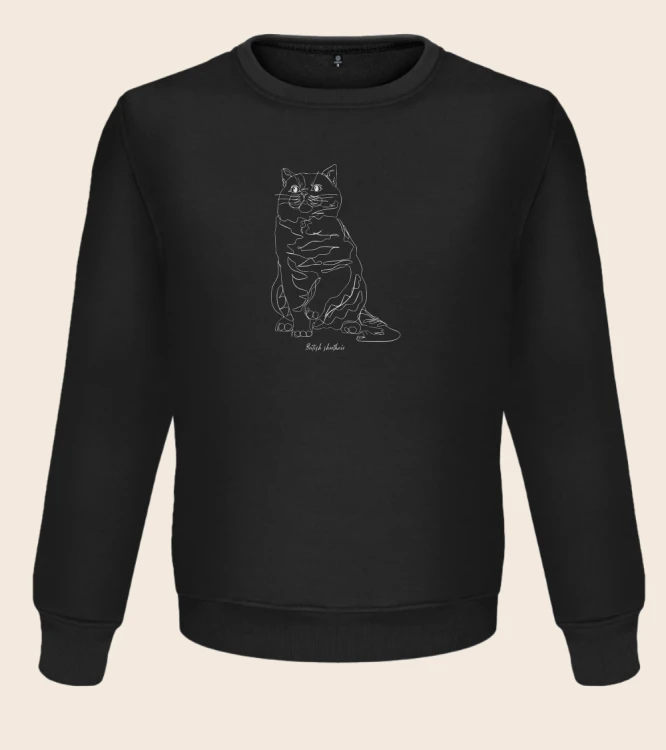 Brytyjski Krótkowłosy Outline Bluza unisex