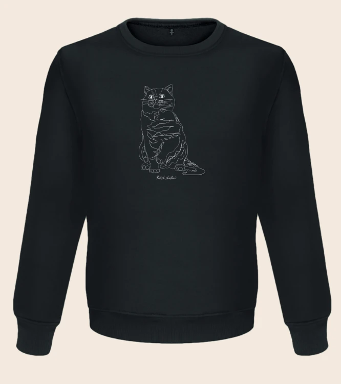 Brytyjski Krótkowłosy Outline Bluza unisex