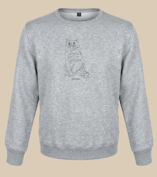 Brytyjski Krótkowłosy Outline Bluza unisex