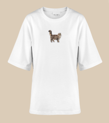 Syberyjski Naszywka T-shirt oversize