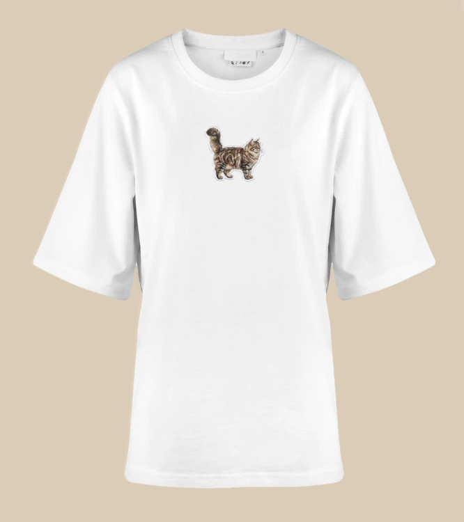Syberyjski Naszywka T-shirt oversize