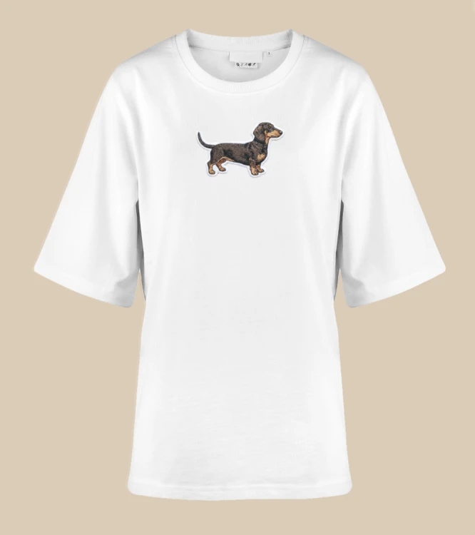 Jamnik Naszywka T-shirt oversize