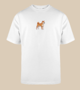 Shiba Inu Naszywka T-shirt oversize