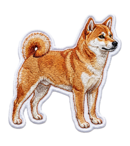 Shiba Inu Naszywka T-shirt oversize