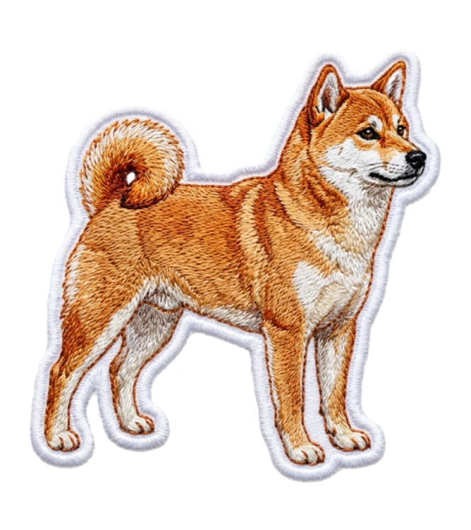 Shiba Inu Naszywka T-shirt oversize