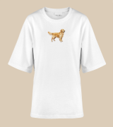 Golden Retriever Naszywka T-shirt oversize