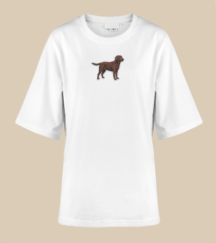Labrador Naszywka T-shirt oversize