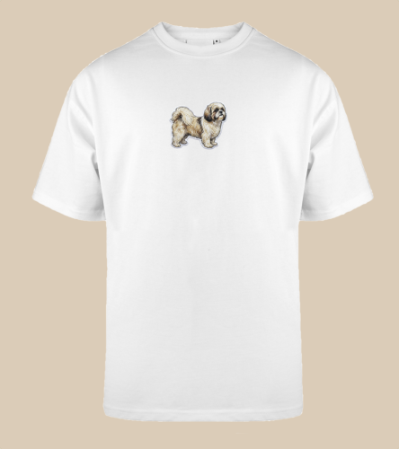 Shih Tzu Naszywka T-shirt oversize