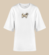 Shih Tzu Naszywka T-shirt oversize