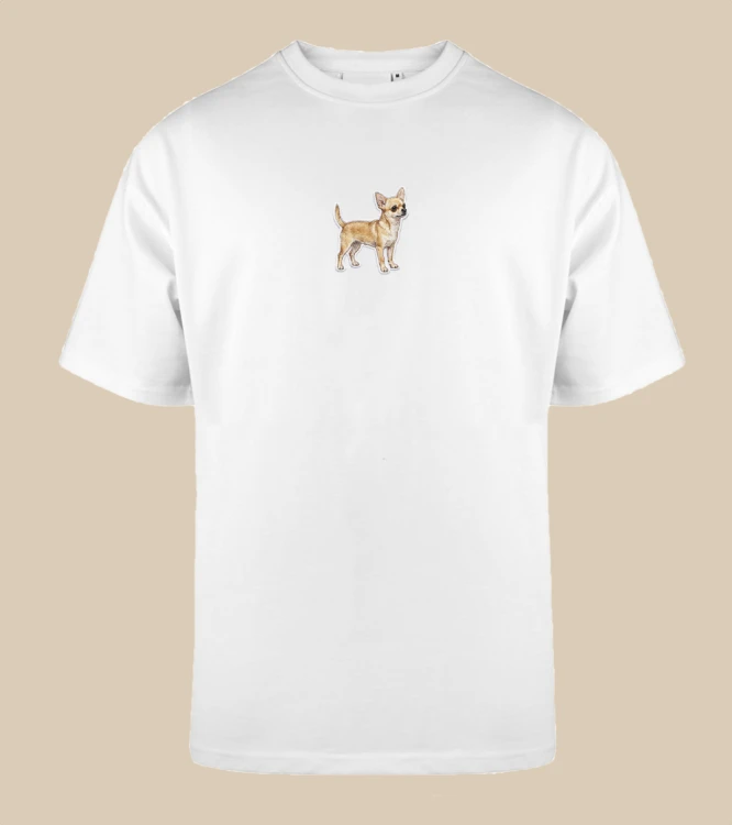 Chihuahua Naszywka T-shirt oversize