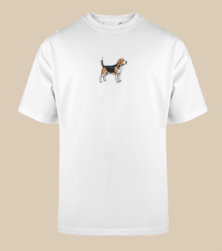 Beagle Naszywka T-shirt oversize