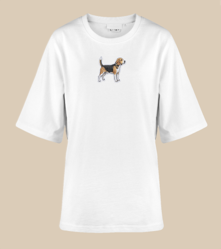 Beagle Naszywka T-shirt oversize