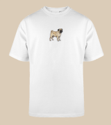 Mops Naszywka T-shirt oversize