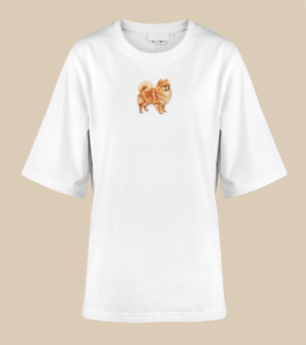 Szpic Miniaturowy Naszywka T-shirt oversize