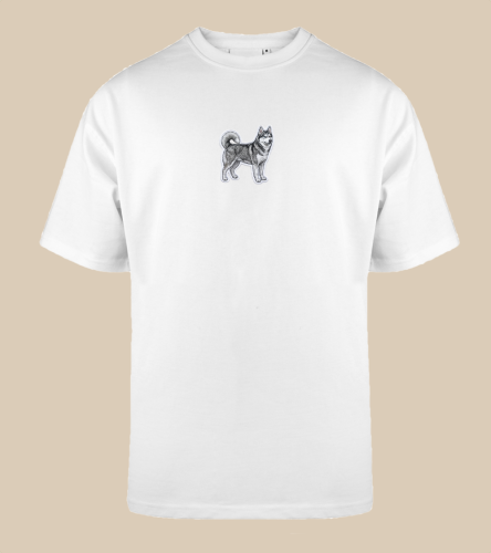 Husky Naszywka T-shirt oversize