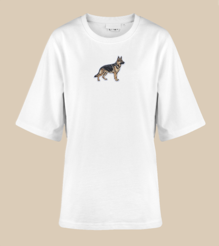 Owczarek Niemiecki Naszywka T-shirt oversize