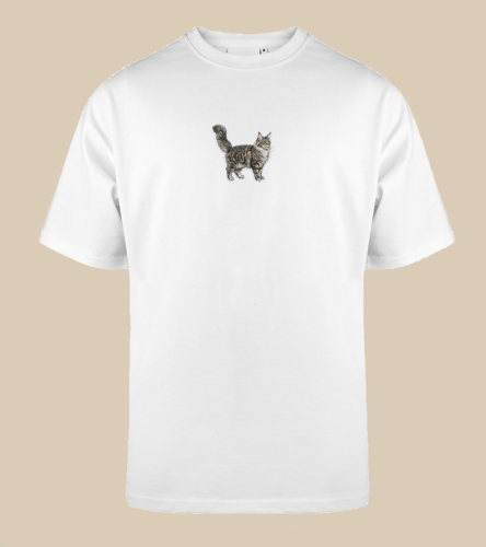 Maine Coon Naszywka T-shirt oversize