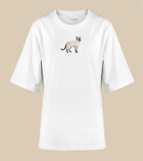 Syjamski Naszywka T-shirt oversize